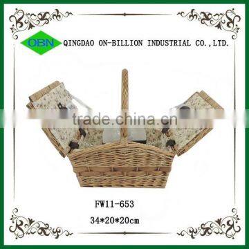 Outdoor Quality Willow Wholesale Bulk Cooler Picnic Basket photo-5