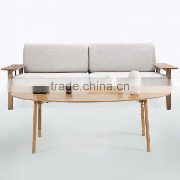 Eco-friendly Bamboo Morden no Folding Round Coffee Table for Living Room photo-4