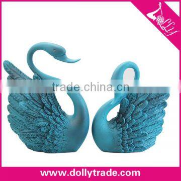 High End Couples Lovers Gifts Innovative Resin Statue Swan for Home Decoration