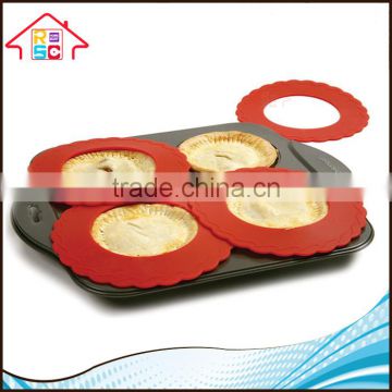 NBRSC Silicone Crust Shield Reusable Mini Pie Pan Cover Set Of 4 Pcs