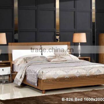 Modern Wall Bed / Pictures of Wood Double Bed / Latest Double Bed Designs B-826 photo-2