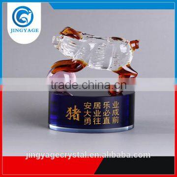 Jingyage wholesale China style crystal Pig chivalrous souvenir gift