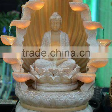 wholesale led resin buddha feng shui water fountain