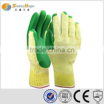 sunnyhope safety industry for work green Latex Coated Gloves