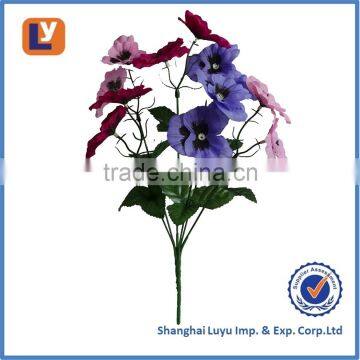 6 head pansy artificial flowers JS120003-6