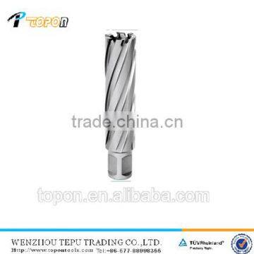 TCT tungsten carbide tipped annular cutter sharpening with weldon shank