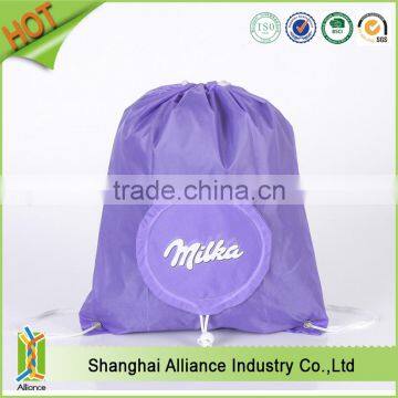 Round Shape Foldable Gym Sack Drawstring Bag(TM-CDR-233)