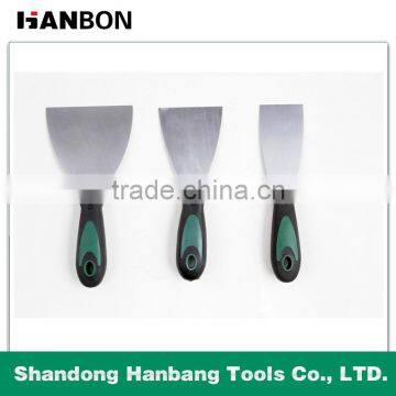 Double color putty knife of stainless steel material