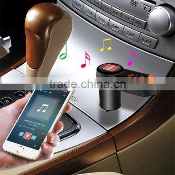 2016 Hot Mini LED Display Bluetooth Handsfree Car FM Transmitter MP3 Player With USB Car Charger photo-2