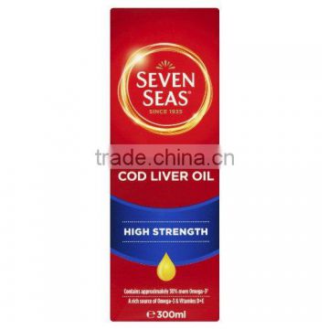 Seven Seas Pure Cod Liver Oil High Strength With Omega 3 Plus Vitamins D & E - 300ml