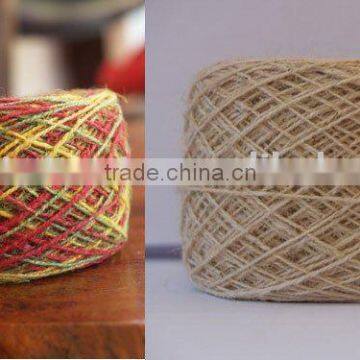 Naturel hemp thread handmade natural color dyed