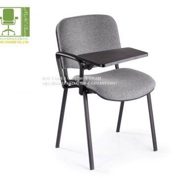 Conference Fabric Stackable Student Chair With Writing Tablet/ Classroom Chair With Writing Pad photo-4