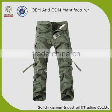 Work mens cargo pants with side pockets