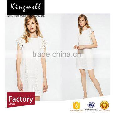 Wholesale Organic White Cotton Fabric With 100% Cotton for Lady Dress photo-2