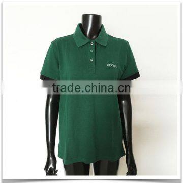 100% cotton pique women polo shirt workwear