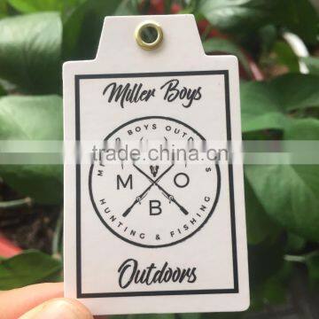 2017 Custom Design Fancy Shape Paper Hang Tags With Gold Eyelet photo-3