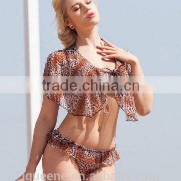 2015 Hot Sex Three Piece High Quality Leopard Print Sexy Swimsuit, Bikini,beachwear photo-2