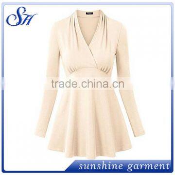 Latest V-neck Tops Women Long Sleeve Hot Selling Styles for Women photo-6