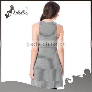Grey Comfortable Sexy Maternity Long Dress photo-2