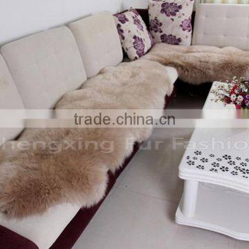 CX-D-112 Real Lamb Sheepskin Fur Wool Throw Blanket Fur Rug photo-2