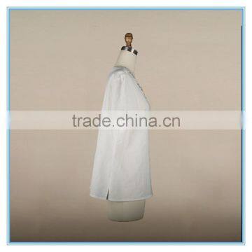 White Cotton Sarees Blouse Hand Designs Crystal Beaded Linen Blouse photo-3