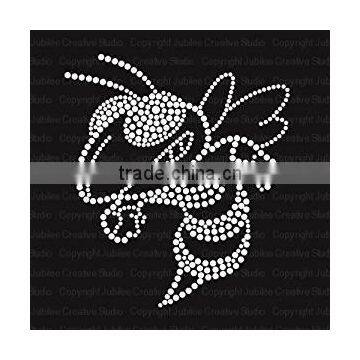 Hornet or Yellow Jacket Iron On Rhinestone Crystal T-shirt Transfer by Jubilee Rhinestones photo-2
