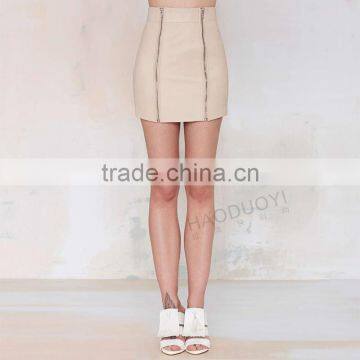 MGOO 2016 Fashion Design Custom Slinky Skirt For Women Work Office High Waist Zip Up Skirts 15144A552 photo-5
