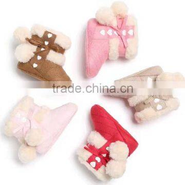 Kids Shoes Furry Boots Infant Toddler Warm Winter Red Colourful Wholesale photo-3