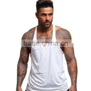 Blank Mens Gym Stringer, Fitted Gym Stringer Man photo-2