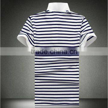 Promotional High Quality 2016 Fashional 100% Cotton Striped Polo Shirt for Men photo-2