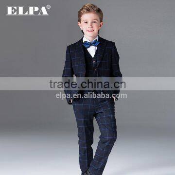 ELPA Fancy Fashion Slimming Check Designer 3 Piece Boys Wholesale Suits photo-2