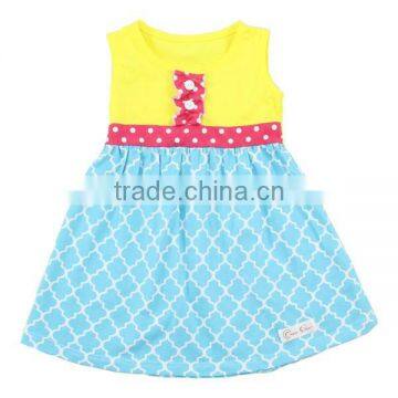 The 2015 frock design hot sale unique girls summer dot sexy cotton dress