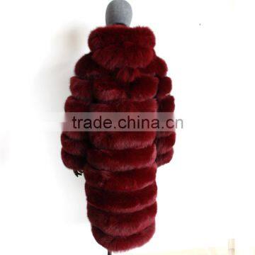 Myfur European Style Top Selling Real Fox Fur Products Cheap Women Knee Length Winter Coat photo-4