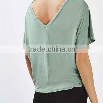 Custom Plain Women Batwing T-shirt photo-4