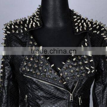 2017 New Style Women Rock PU Leather Coat photo-2