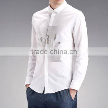 Pure Cotton Thin Section Summer Leisure Business Cultivate One's Morality Shirt photo-3