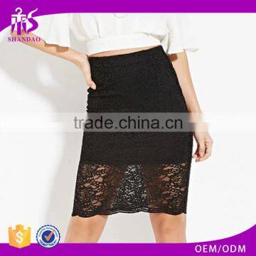 2017 guangzhou shandao summer oem service fashion new design pencil women lace latest model skirt