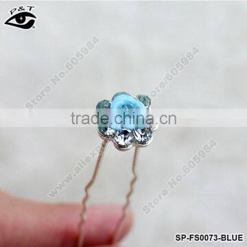 6.5CM Flower Crystal Hair Sticks Rhinestones Hair Pin Wedding Accessories