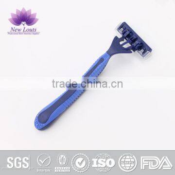 Shaving razor with twin blade disposable shaving