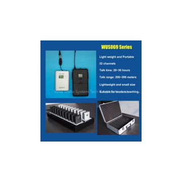 Anti-interference Wireless Tour Guide System UHF Audio Guides for tour groups