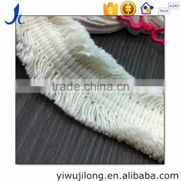 2.8 CM this white cotton bilateral short tassel ribbon lace