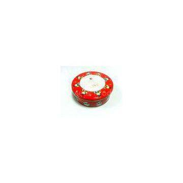 Metal Round Tin Storage Containers Vanish For Spices / Cookie Packing