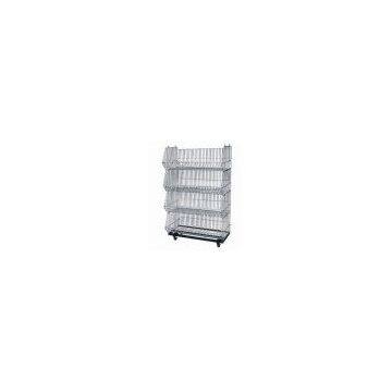 movable tilted-basket shelf