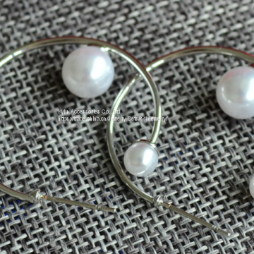Fashion Jewelry Pearl Circle Earring photo-2