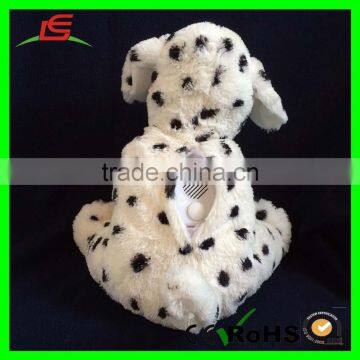 15 Inch Tall Recordable Voice Modules Black Dot Dog Plush Toys photo-4