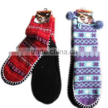 Anti-slip Knitted Warm Cute Floor Shoe Socks Stocking photo-2