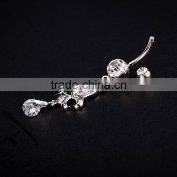 Dangle Body Jewelry Eagle Tassel Gold Belly Button Ring photo-3