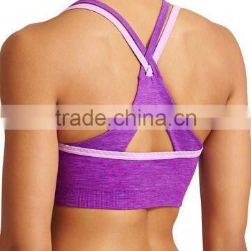 Custom Factory OEM Service Yoga Wear Sexy Polyester Spandex X Back Sports Bra photo-4