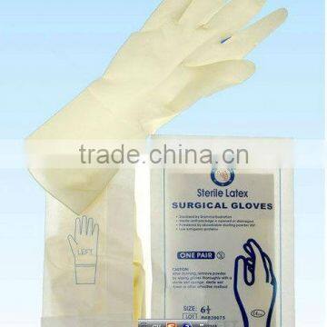 Powdered surgery latex glove sterile