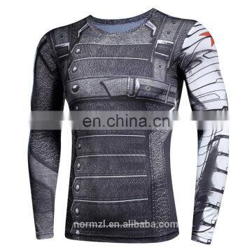 2017 New products sports sublimation compression shirt for men